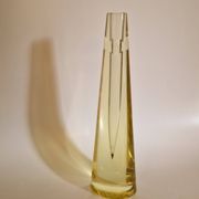 Bohemian soliflore vase, citrine glass