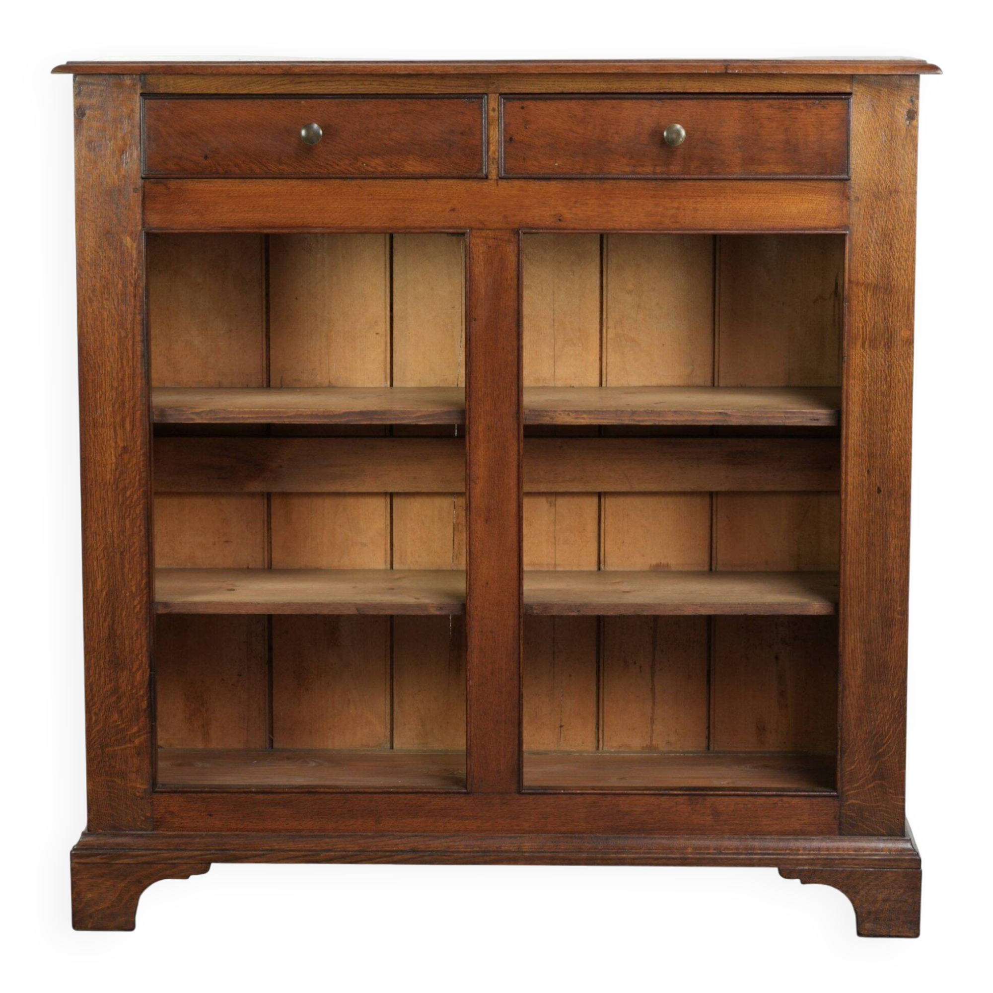 Antique English oak bookcase / shelving unit from the mid-19th century