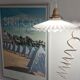 Vintage opaline pendant lamp