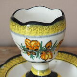 Set of 2 cockroaches on pedestal Henriot Quimper