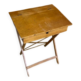 Antique children's wooden folding desk with case 50s vintage