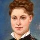 Portrait of a young girl on canvas late XIX century, signed and dated