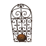 Wrought iron picnic, wall lamp, candleholder