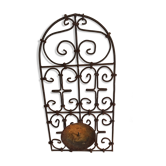 Wrought iron picnic, wall lamp, candleholder