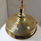 White and brass opaline globe suspension