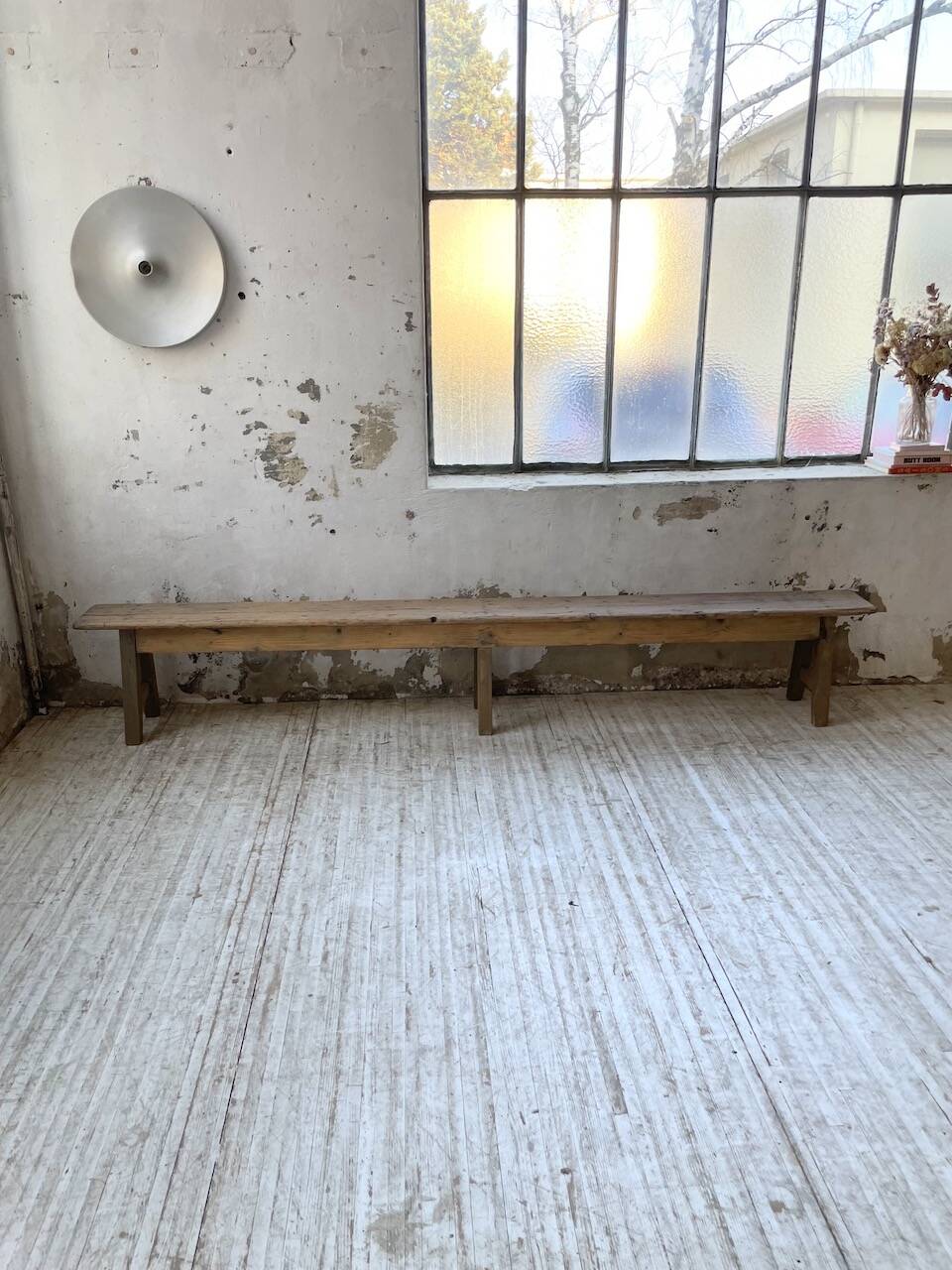 XL pine and oak bench 280 cm