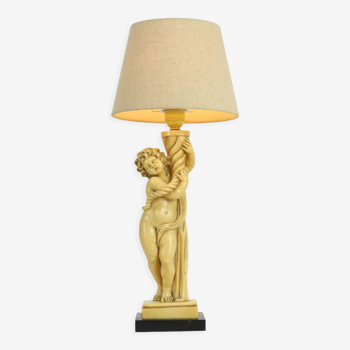 Angel cherub lamp italy 1950s vintage table lamp santini 43cm
