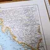 Italy, original map printed in 1907.