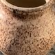 Gargoulette, cruche en gres brut et vernisse beige, mouchetée, vintage