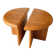 Solid oak matching side / coffee tables / 1970s
