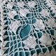 Large vintage handmade crochet bedspread
