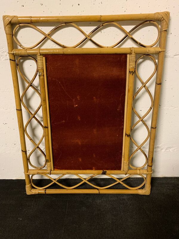 Miroir bambou vintage
