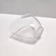 Transparent Hand-Blown Murano Glass Vase, Italy
