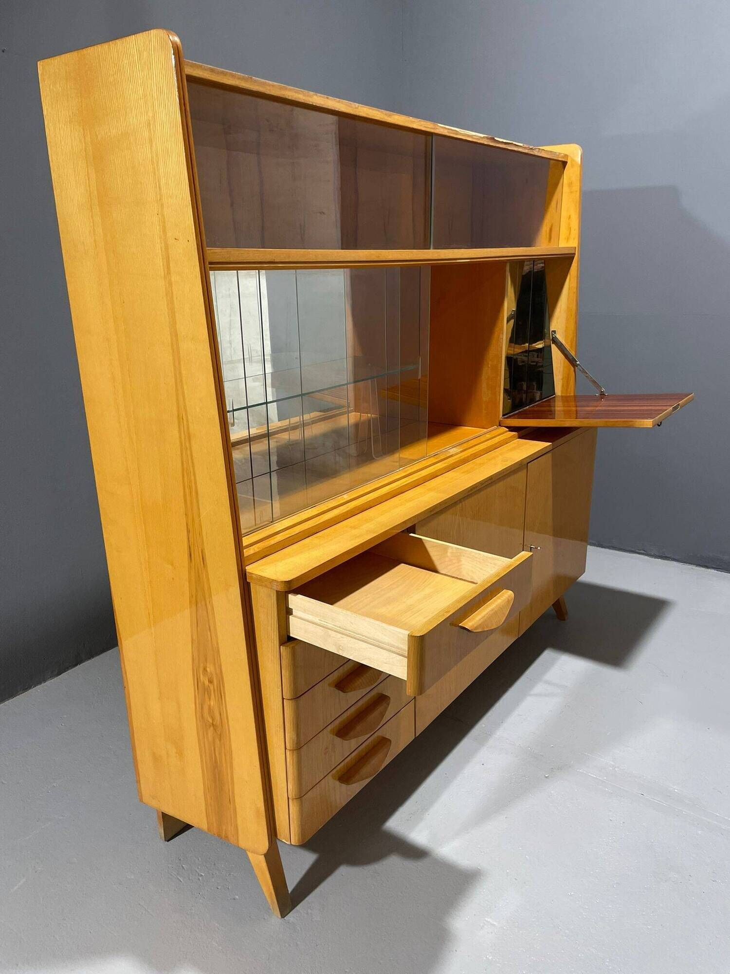 Original 1960s Mid-Century Highboard by František Jirák for Tatra Nábytok