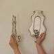 Pair Of Mid Century Swedish Pewter Sconces