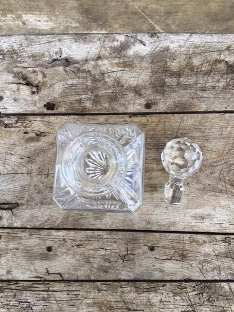 Vintage crystal decanter, Crystal Cathedral decanter, whiskey decanter