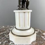 Pair of bronze and marble candelabra, Napoleon III period