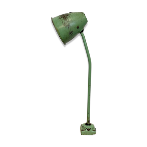 lampe de table industrielle verte, années 1960