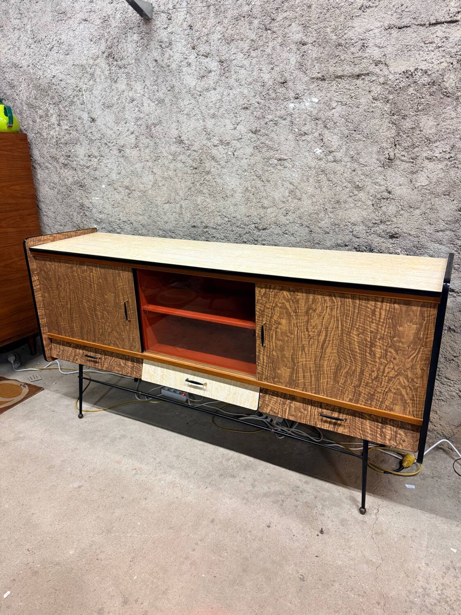 Vintage Formica sideboard from the 1960s/70s, Scandinavian Midcentury modern