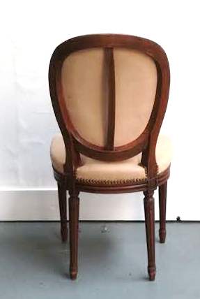 Lot de 5 chaises médaillon style Louis XVI