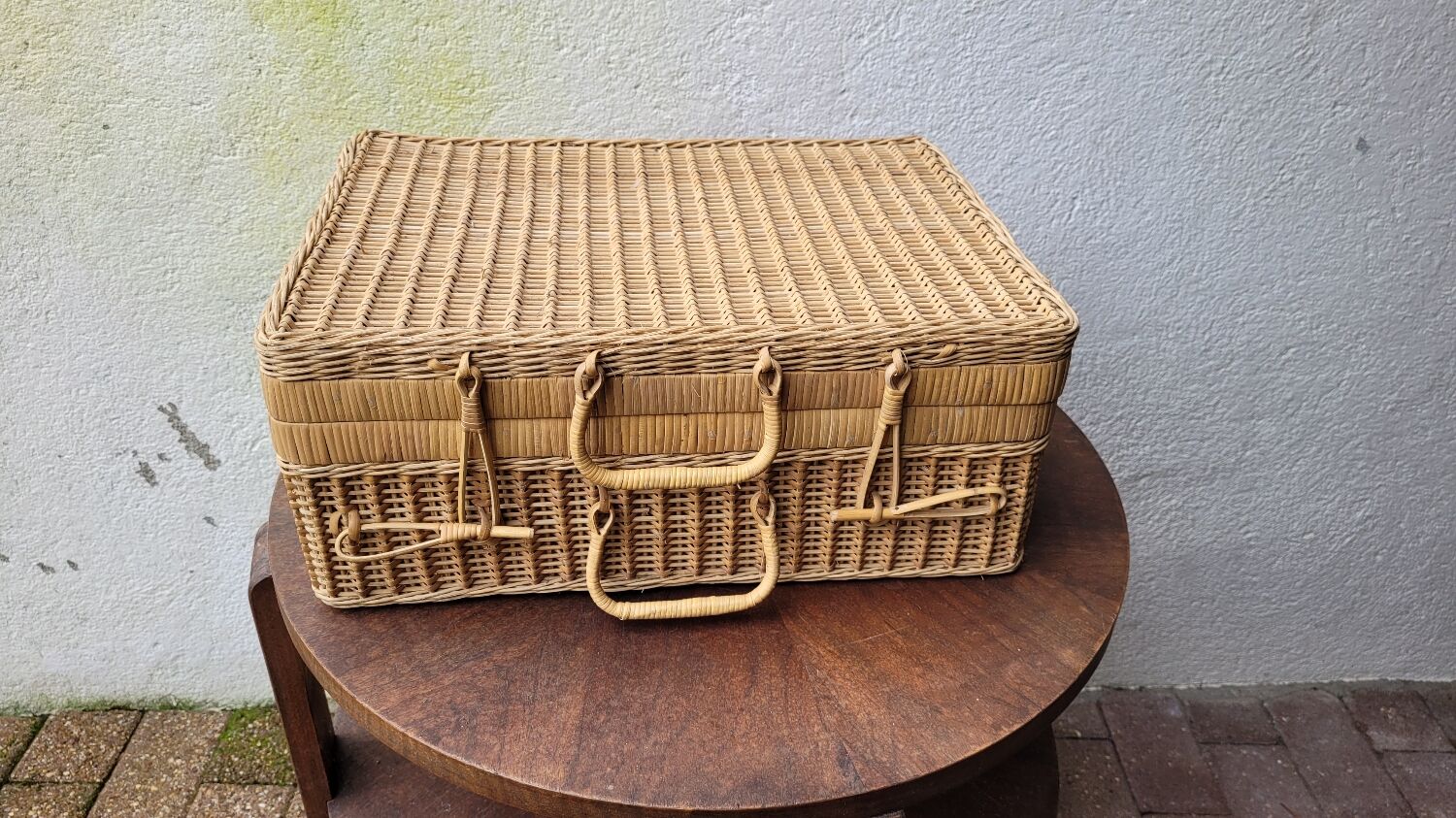 Rattan suitcase 70's