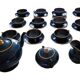 Ceramic tea service from the Pichon factory - Uzès