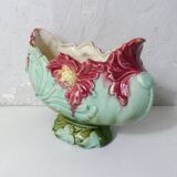 Old barbotine small earthenware planter