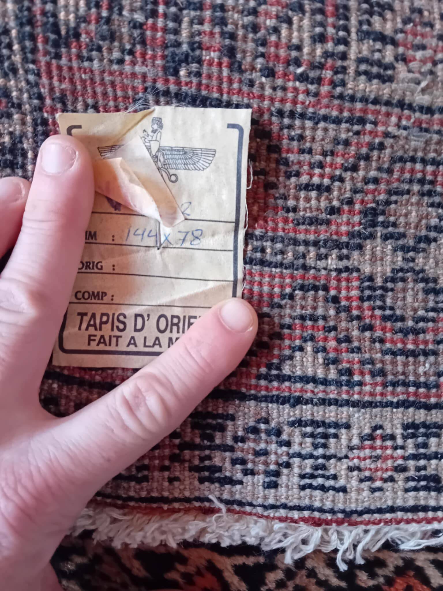 Handmade Persian Beluch Rug 144x77cm