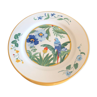 Set de 6 assiettes Pier Import décor ARA Perroquet