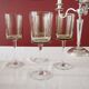 Set of 4 glasses with smoked feet