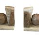 Pair of marble and onyx bookends