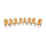 8 chaises baumann des années 70