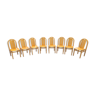 8 chaises baumann des années 70
