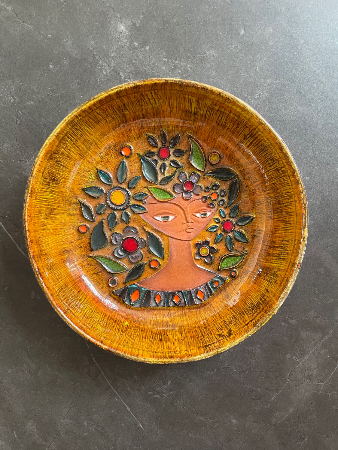 Vintage ceramic cut Alain di bin 1960