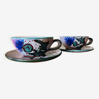 Thistle pattern lunch cups