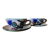 Tasses déjeuner motif chardon