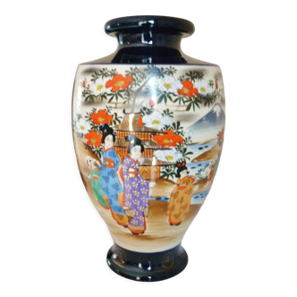 Vase Japon, époque Meiji, vers 1900, peint à la main