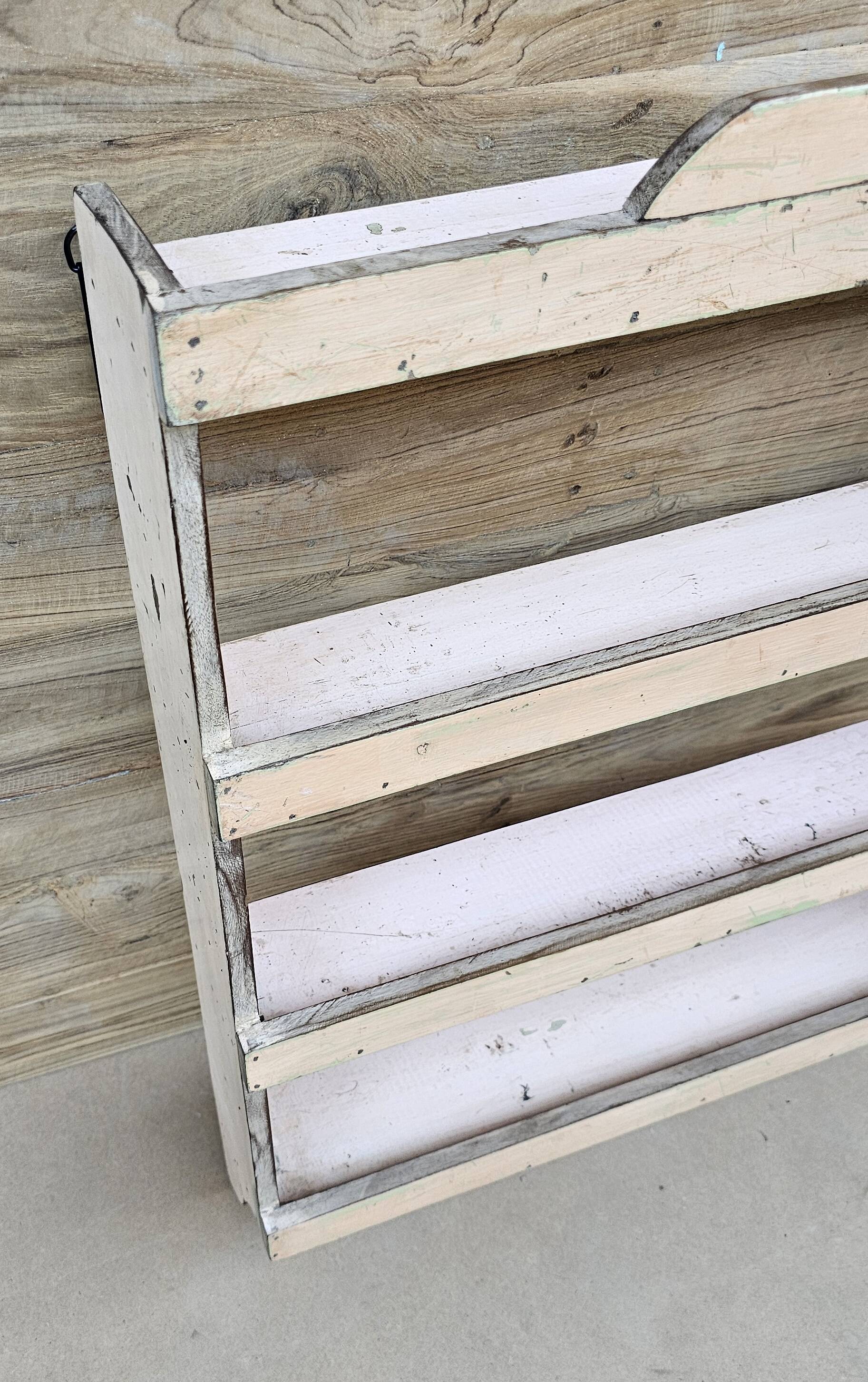 Burmese teak wall shelf