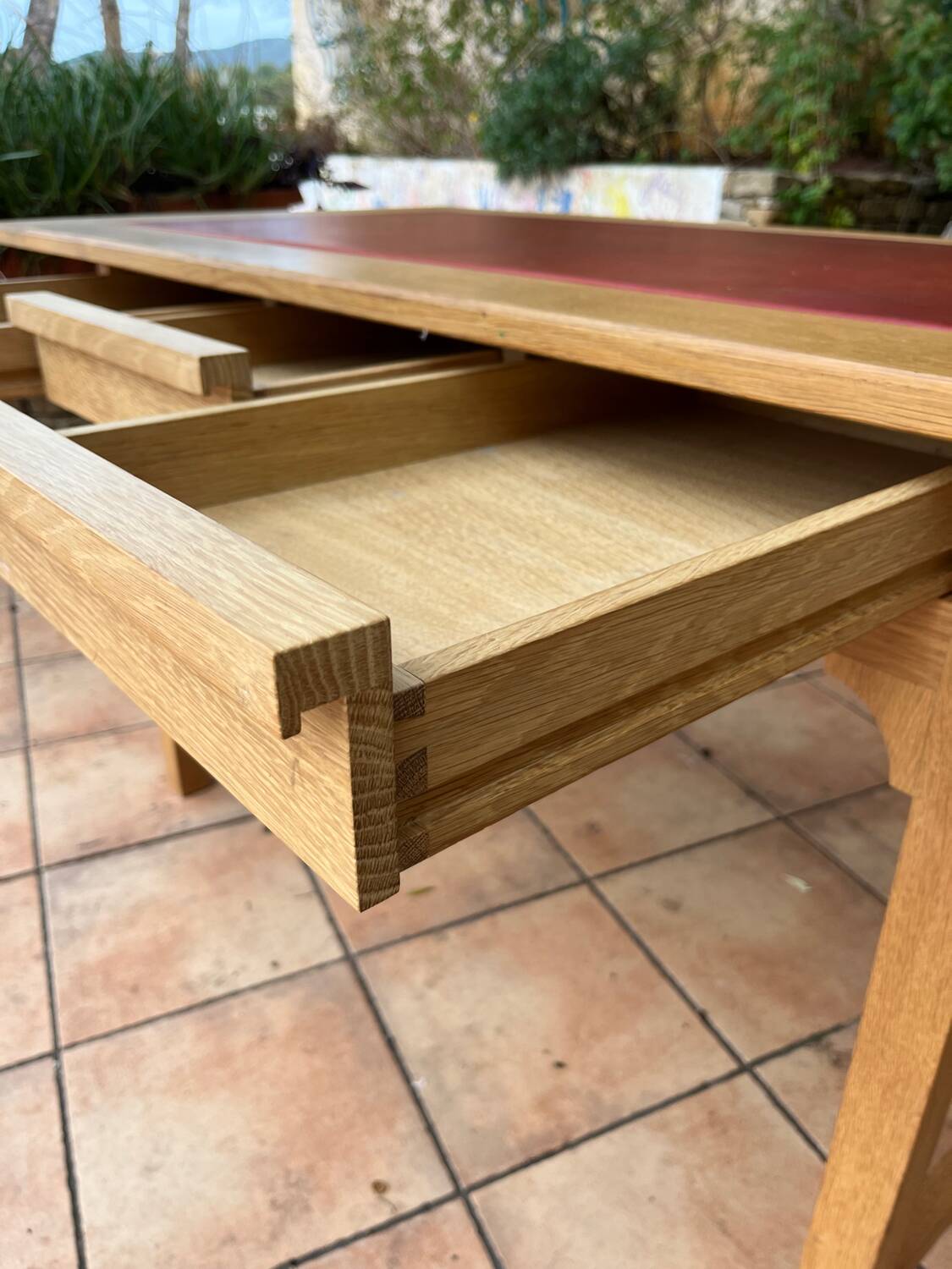 Solid oak design desk 1960