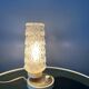Set (2) of mid-century clear crystal glass bedside table lamps