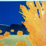 Lithographie originale de Bernard Cathelin, l'intelligence des fleurs II, 1988