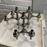 Lot de 5 bougeoirs modulables variante nagel bmf vintage 1970