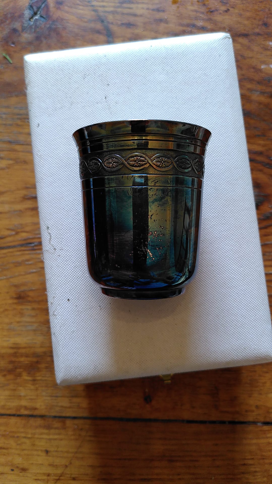 Coffret tasse et rond de serviette Christofle