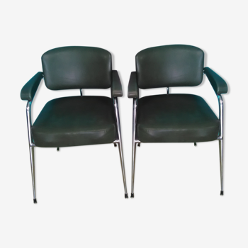 Paire de fauteuils de bureau années 50
