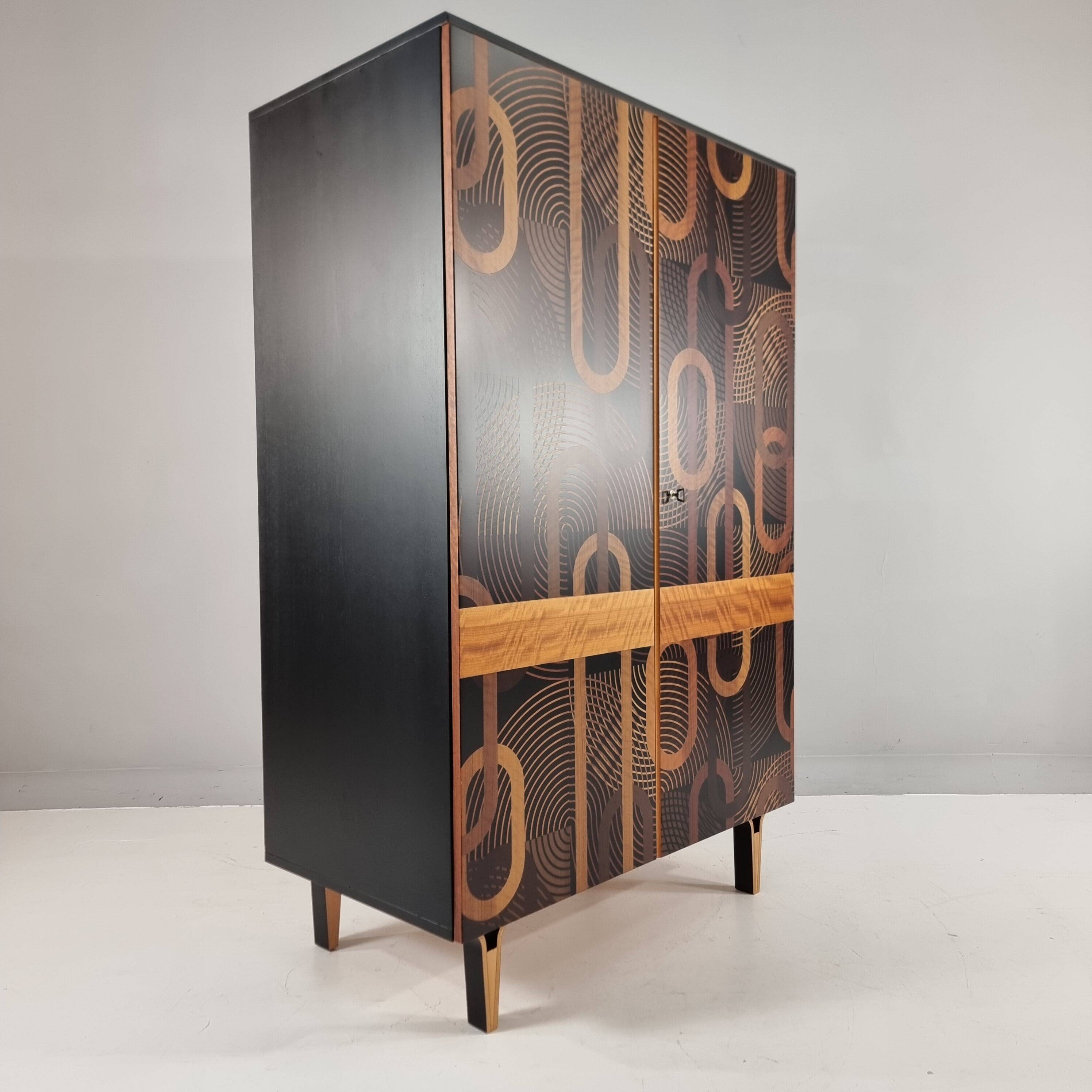 Vintage beech wardrobe, 1970s