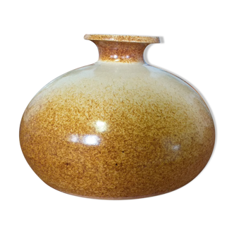 Vase ball soliflore in enamelled sandstone signed Vaser