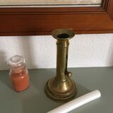 Brass pusher candle holder