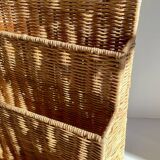 Vintage rattan storage basket