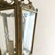 Old suspension lamp in brass and glass 3 burners