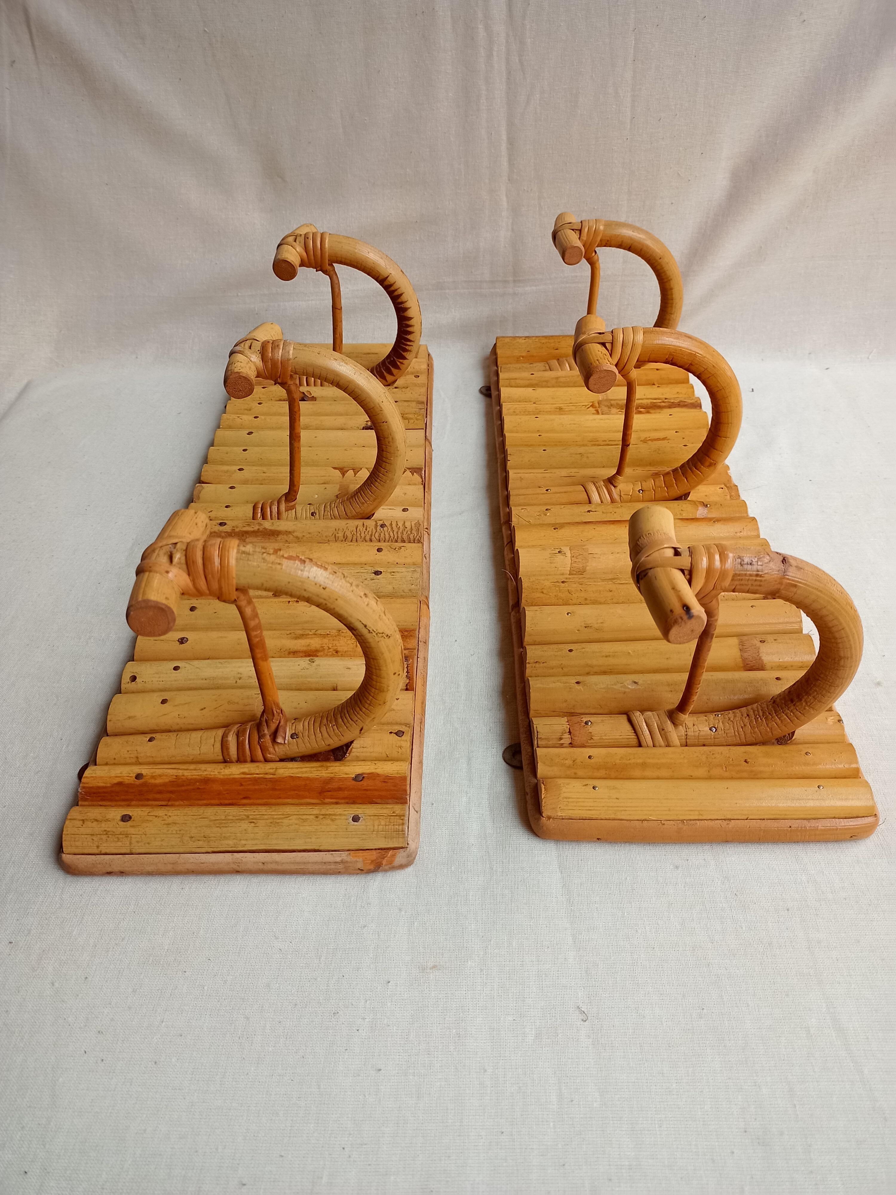 Wall bamboo doormanteaux (set of two)